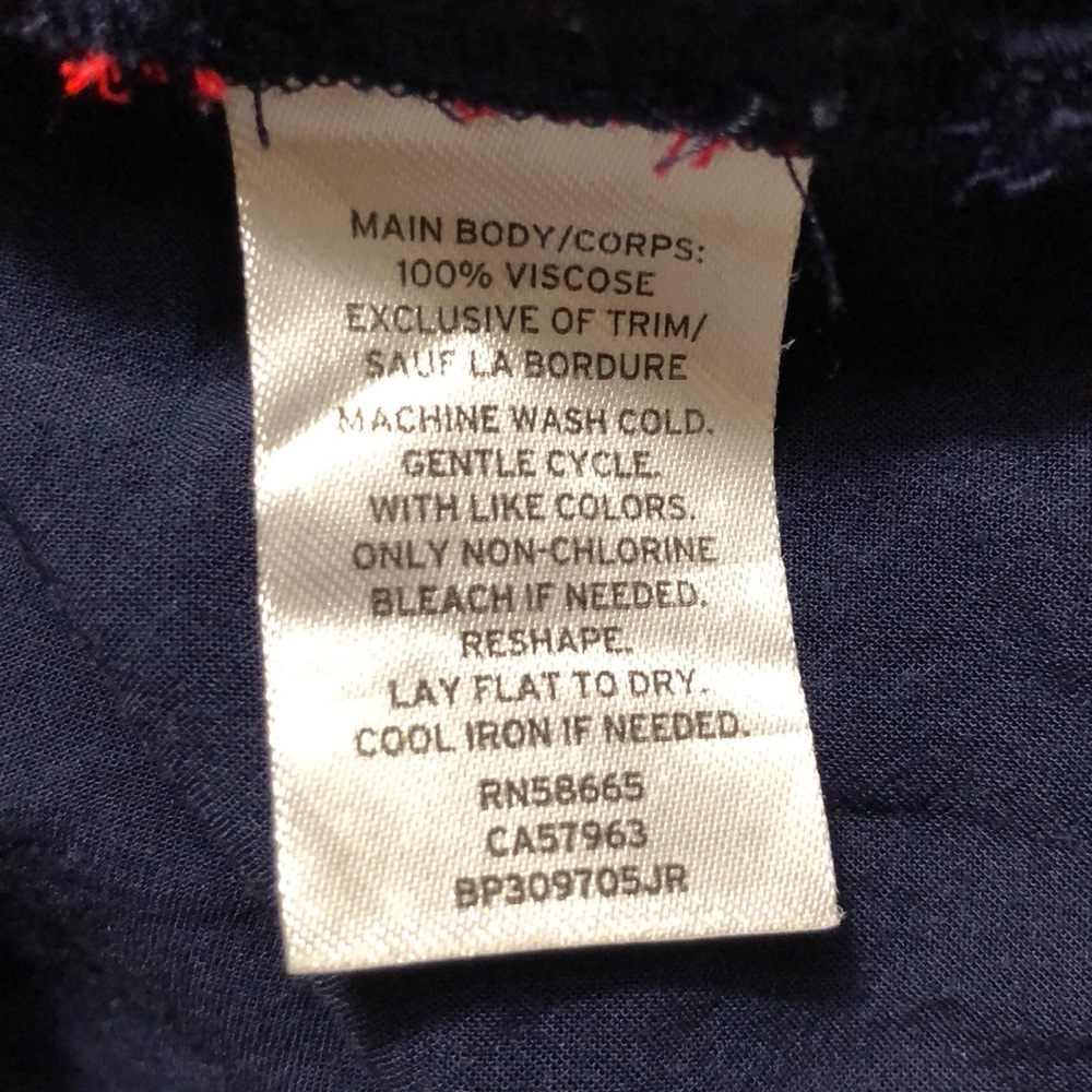 BP Navy Blue Red Embroidery Trim Mini Romp… - Picture 5 of 7